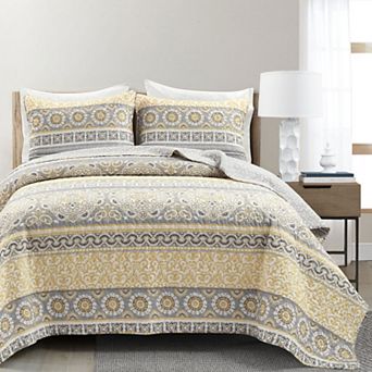 Lush Decor Nesco 3 pc Reversible Quilt Set