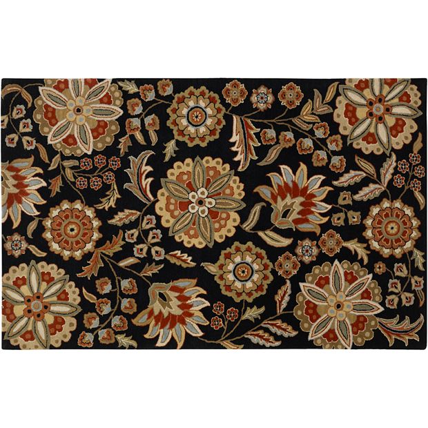 Athena Garden Butterfly Floral Wool Area Rugs