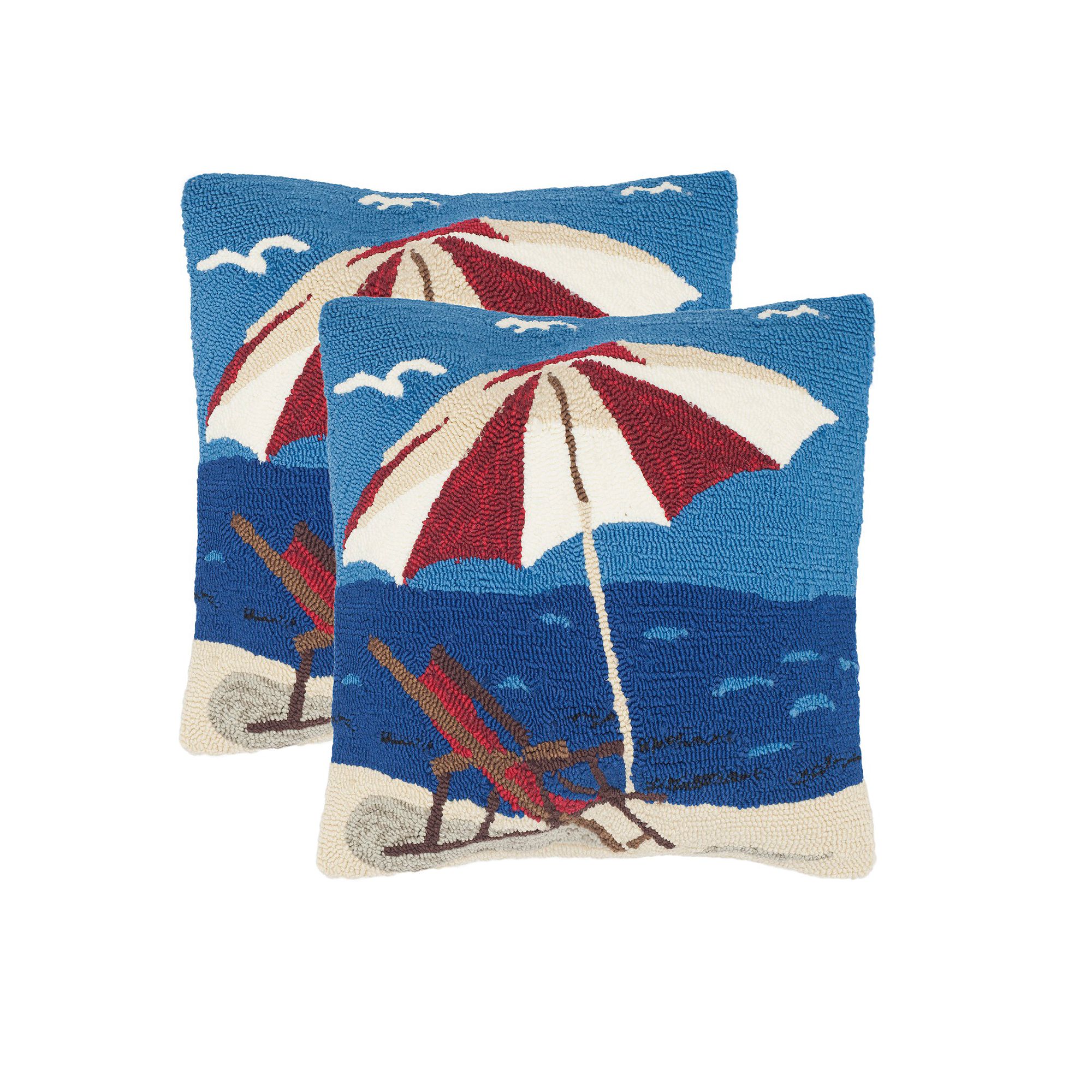 Safavieh 2-piece Beach Lounge Outdoor Throw Pillow Set, Marine Red
