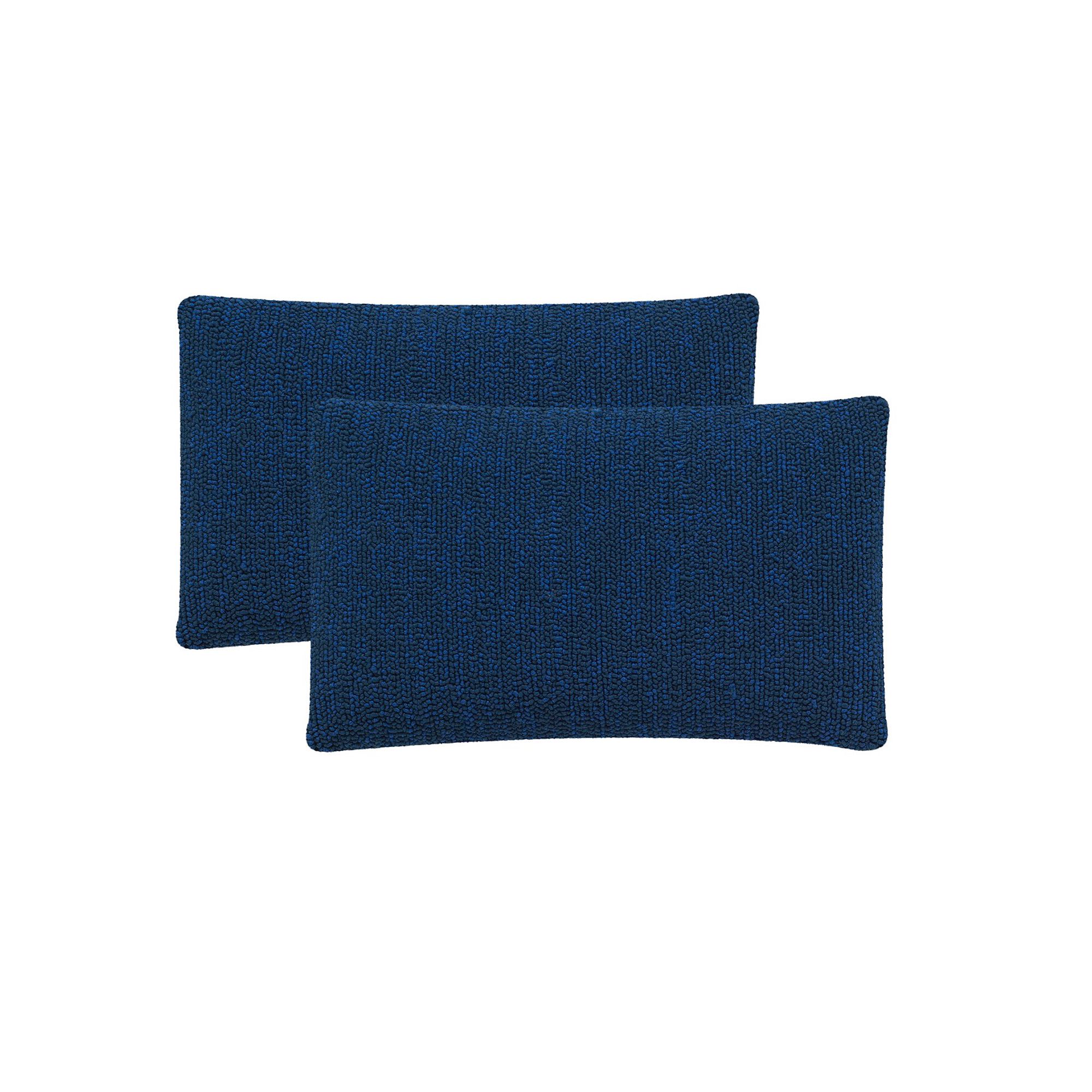 Safavieh 2-piece Soleil Solid Outdoor Throw Pillow Set, Dark Marine Blue
