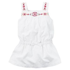Girls 4-8 Carter's Embroidered Poplin Tunic