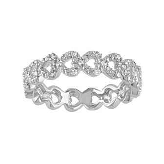 Stella Grace Diamond Accent Sterling Silver Heart Ring