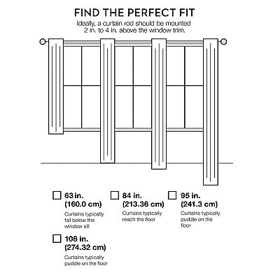 EFF 1-Panel Heavyweight Solid Window Curtain