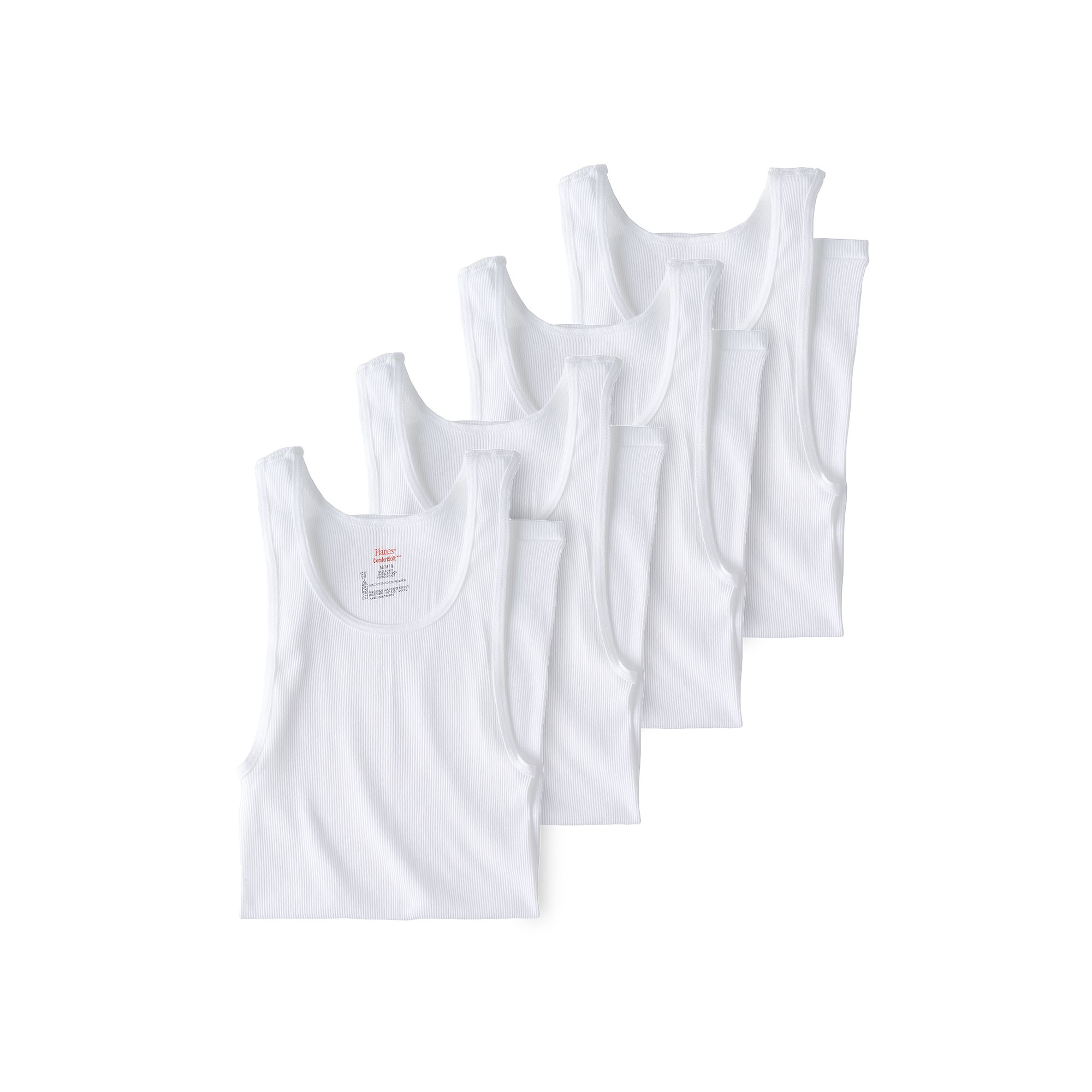 Mens Hanes 4-pk. Tagless Tanks, Size: Medium, Assorted