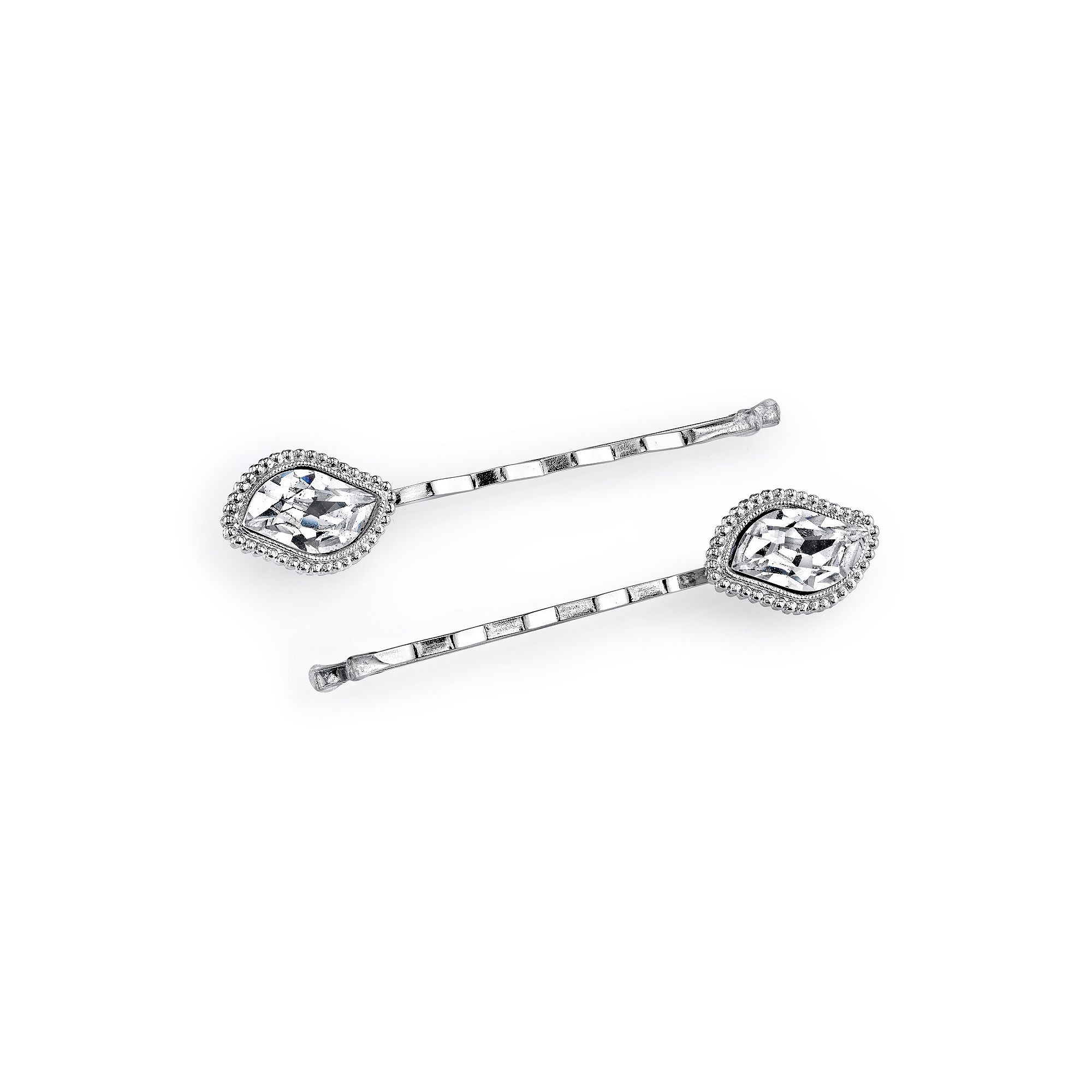 1928 Marquise Bobby Pin Set, White