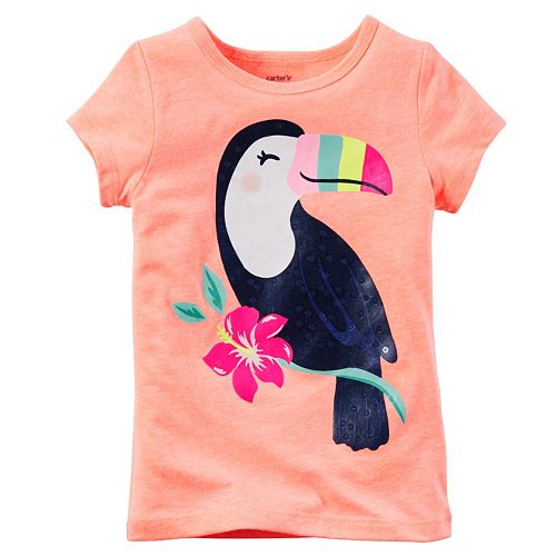 Girls 4 8 Carter S Sequin Toucan Tee