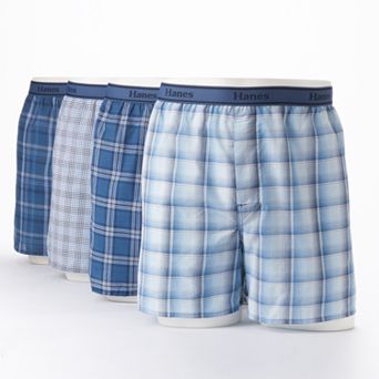 Men's Hanes® 4 pk Plaid Boxers