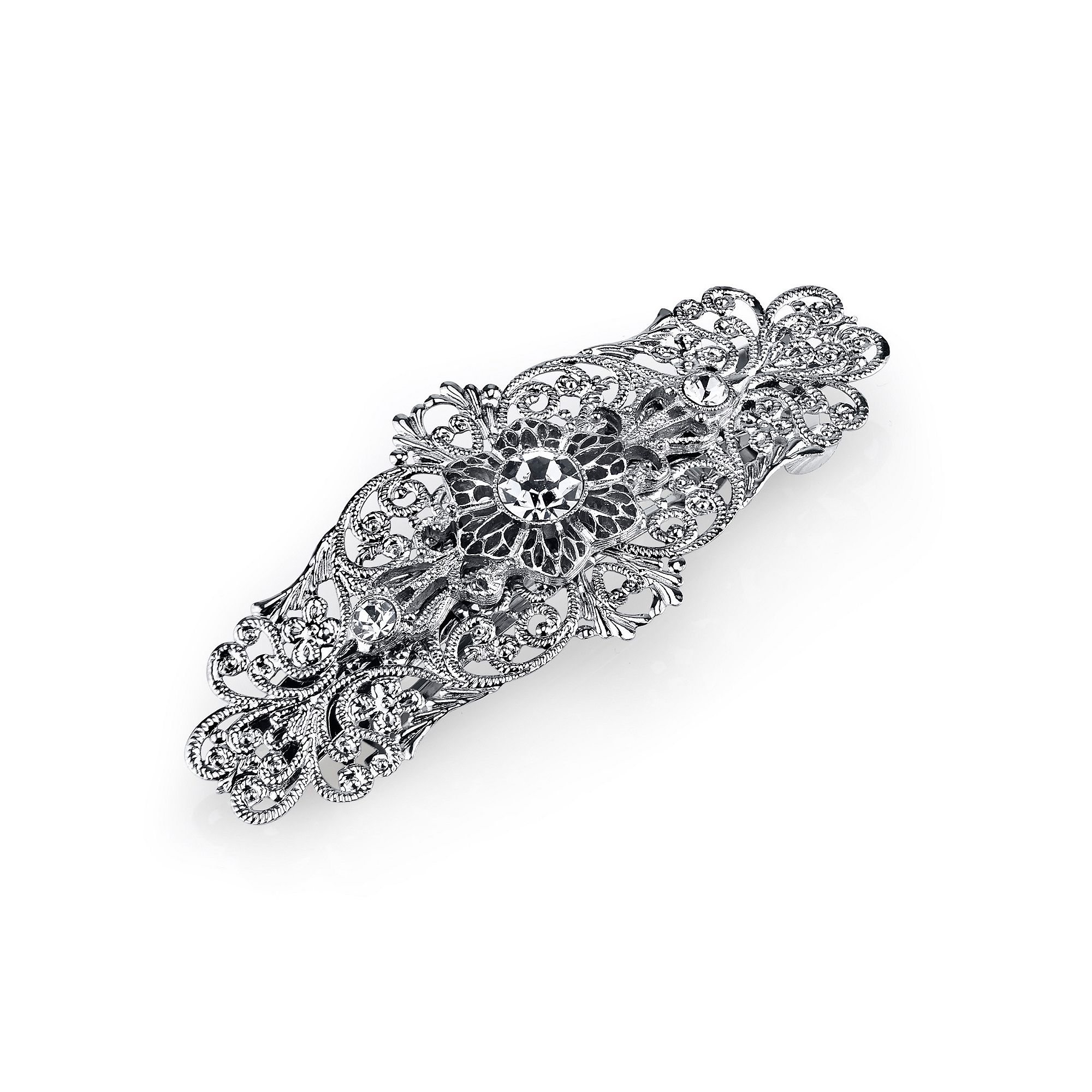 1928 Flower Hair Clip, White