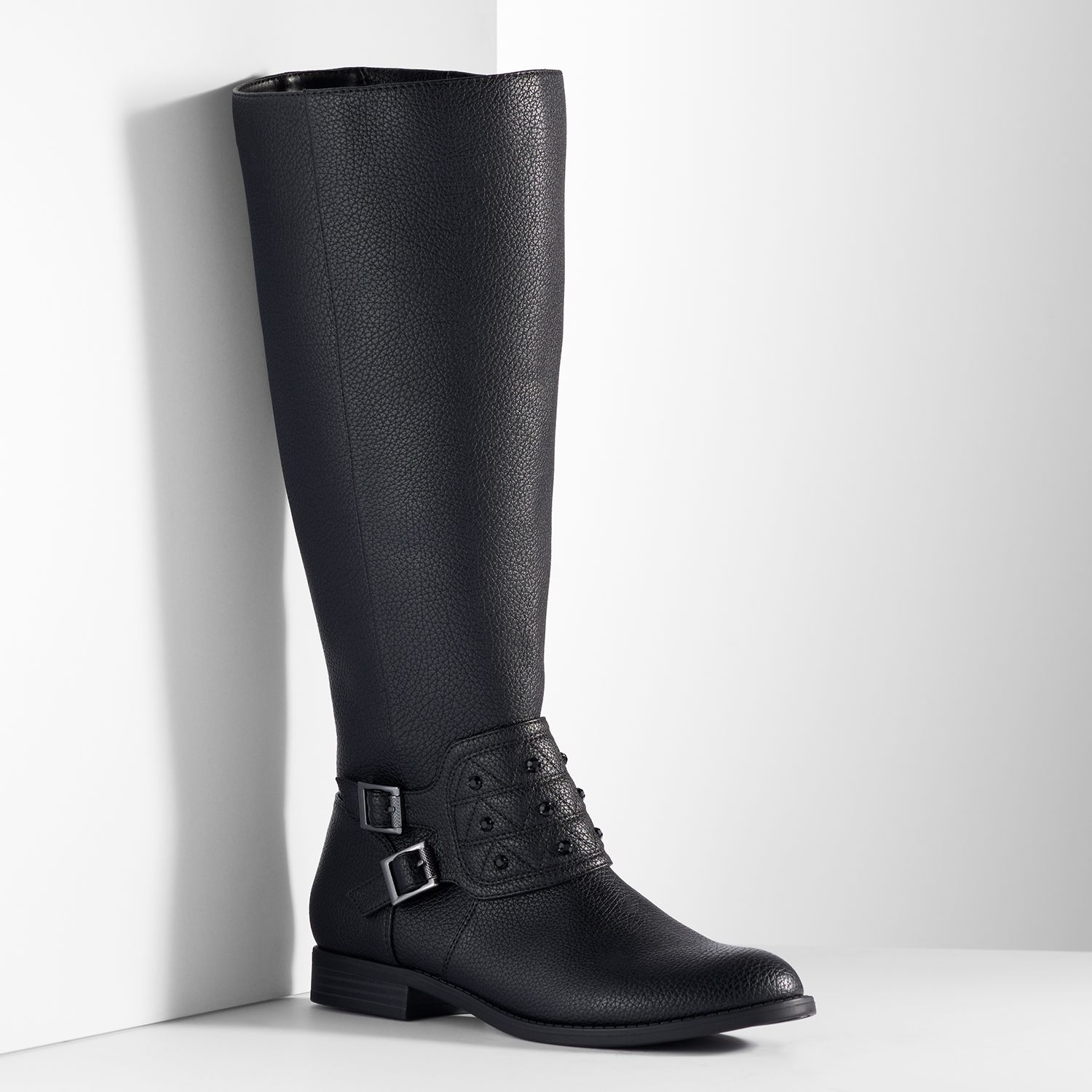 kohls black riding boots