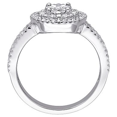 Stella Grace 1/5 Carat T.W. Diamond Sterling Silver Halo Ring