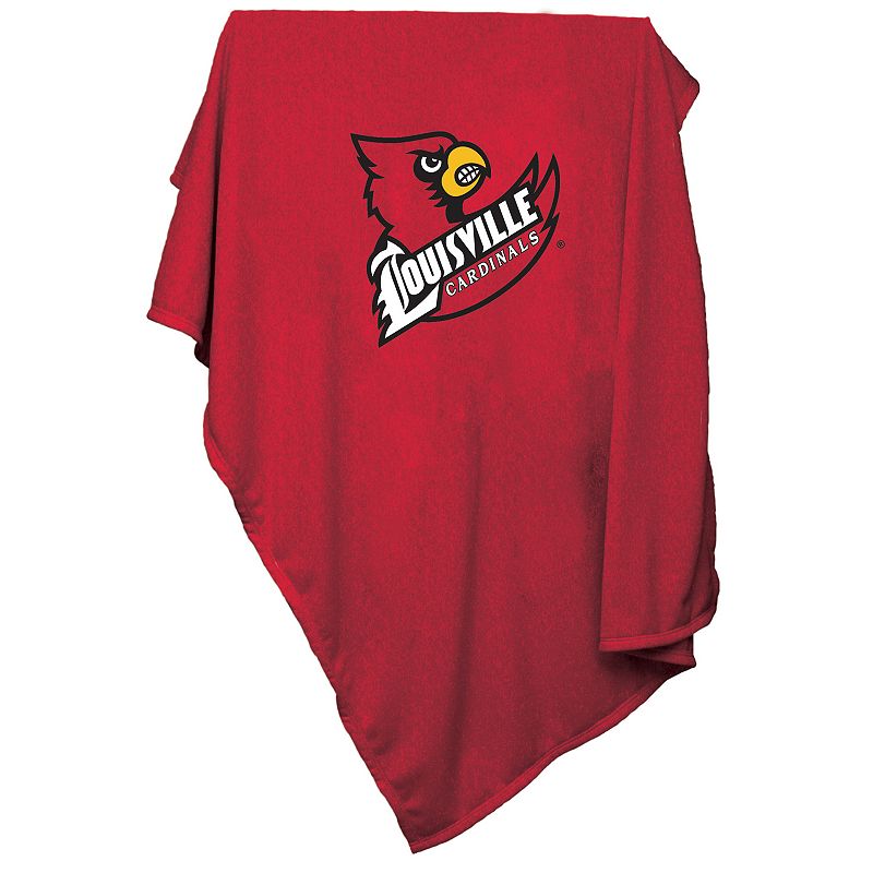 Logo Brand Louisville Cardinals Sweatshirt Blanket, Multicolor