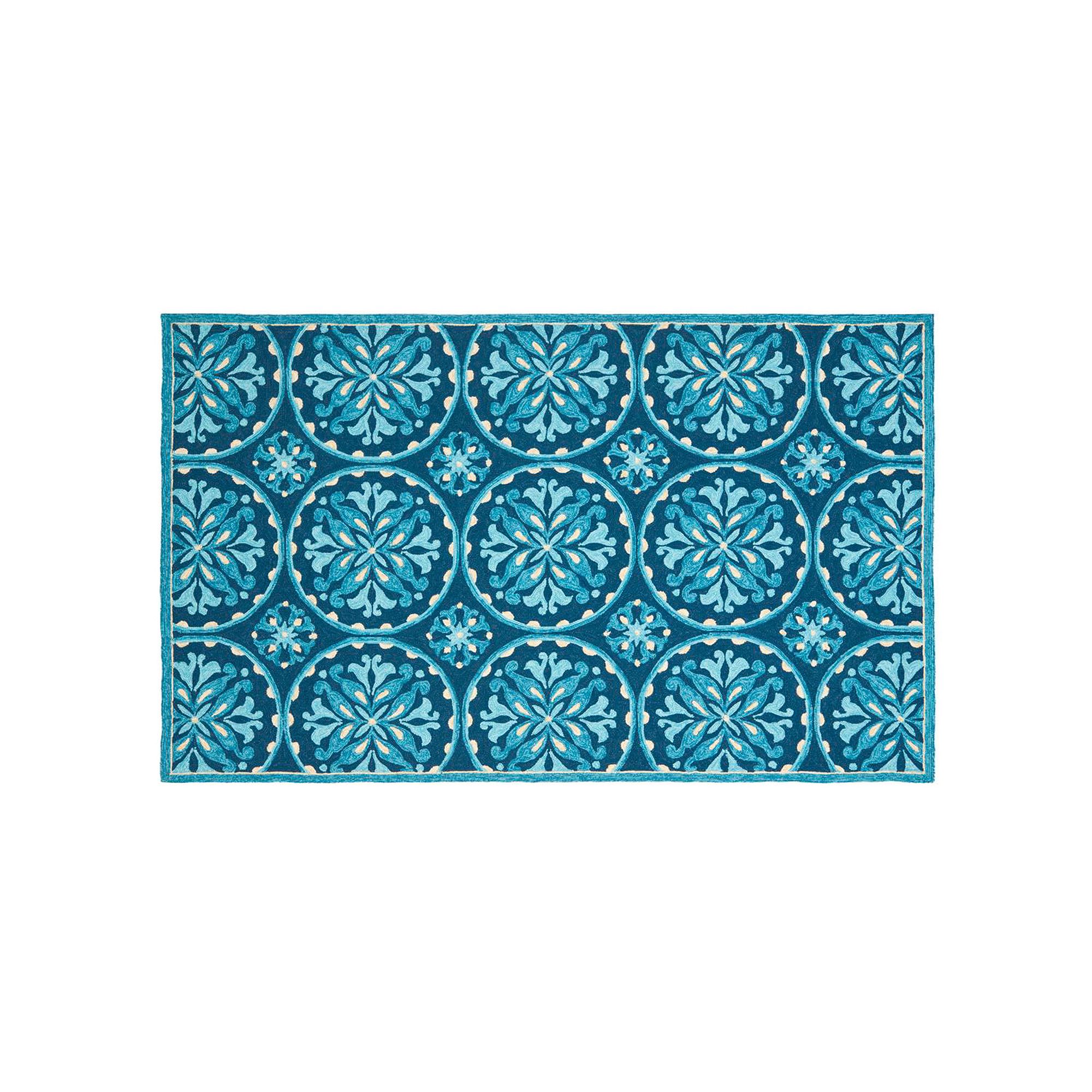 Safavieh Four Seasons Medallions Indoor Outdoor Rug, Blue Team