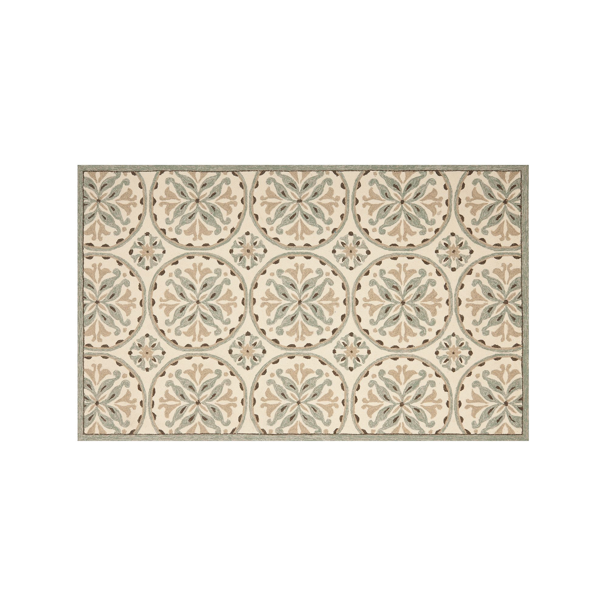 Safavieh Four Seasons Medallions Indoor Outdoor Rug, Green Brown