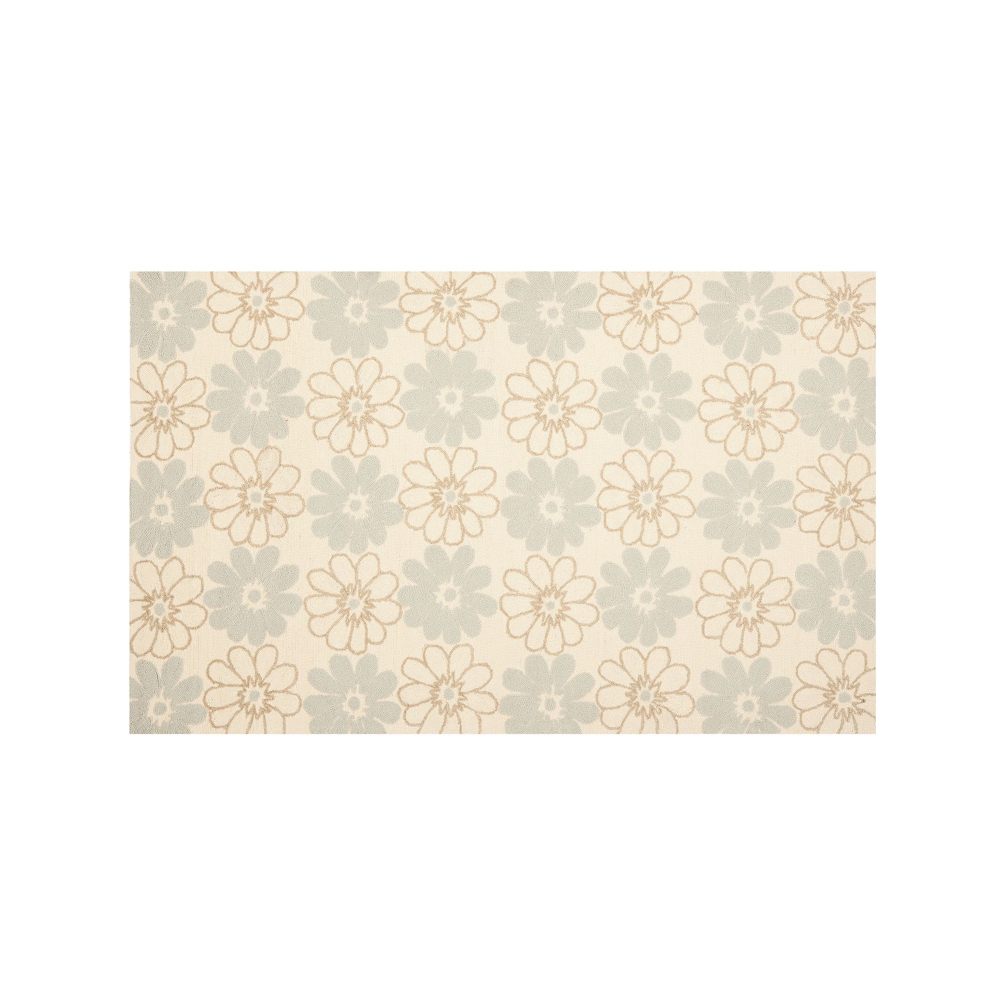 Safavieh Four Seasons Daisies Indoor Outdoor Rug, Ivory Light Blue