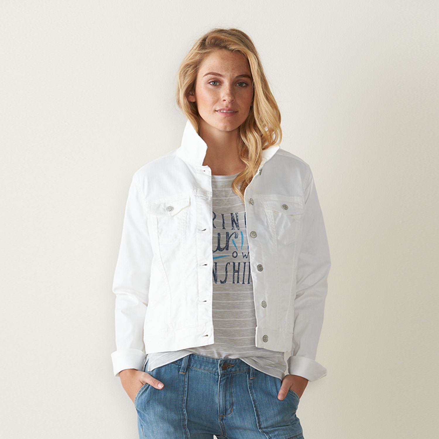 kohls white jean jacket