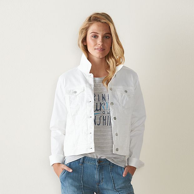 Kohls white sales jean jacket