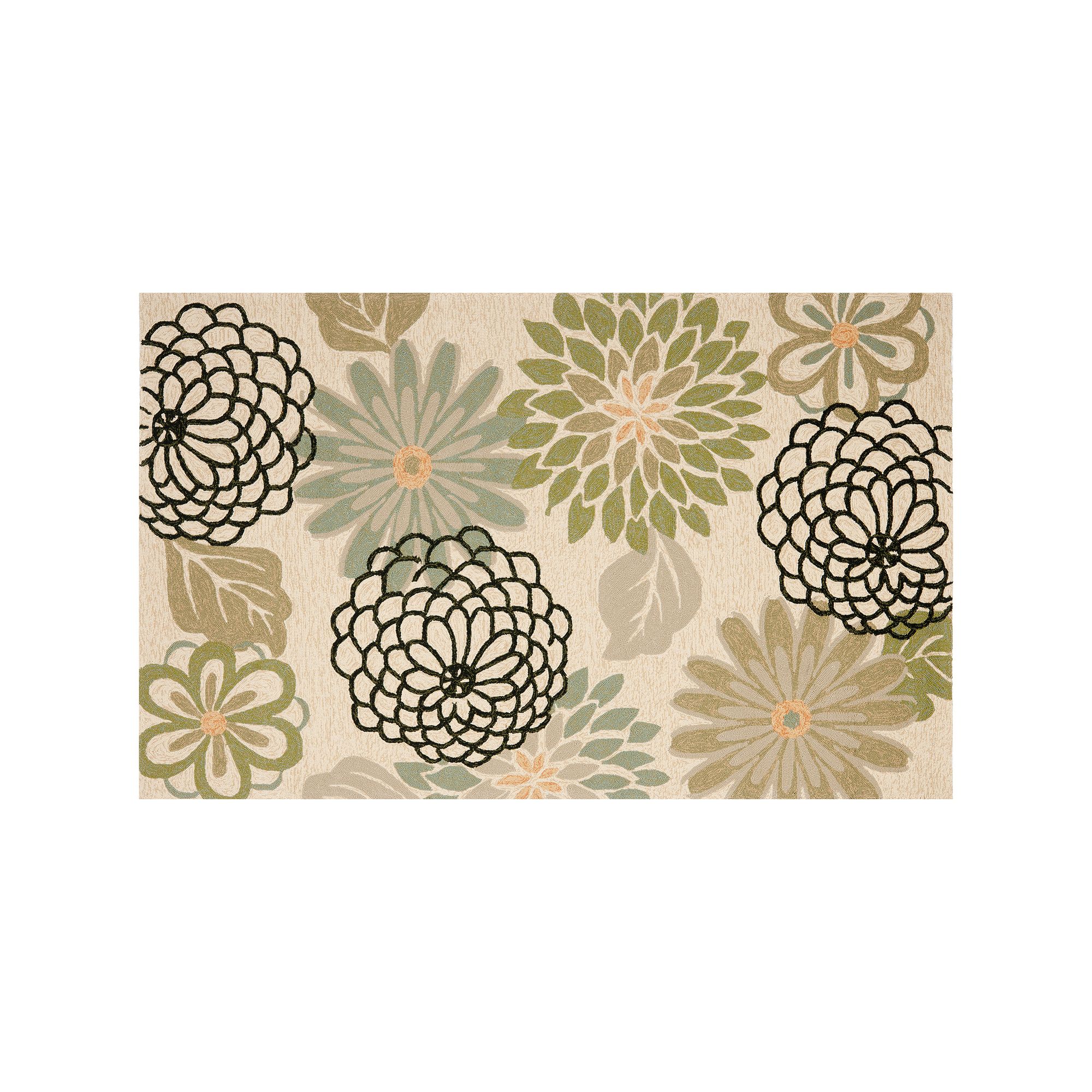 Safavieh Four Seasons Flora Indoor Outdoor Rug, Beige Green