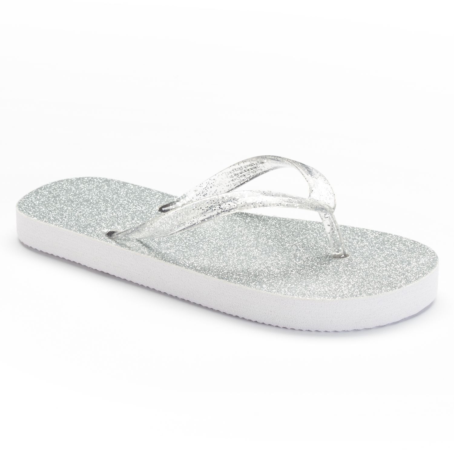 girls glitter flip flops