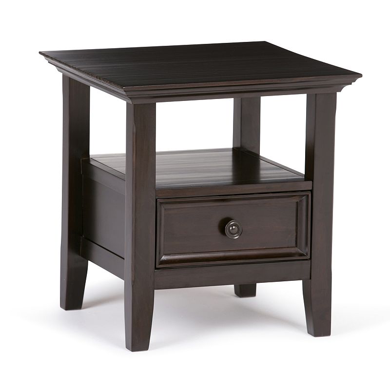 Simpli Home Amherst End Table, Brown