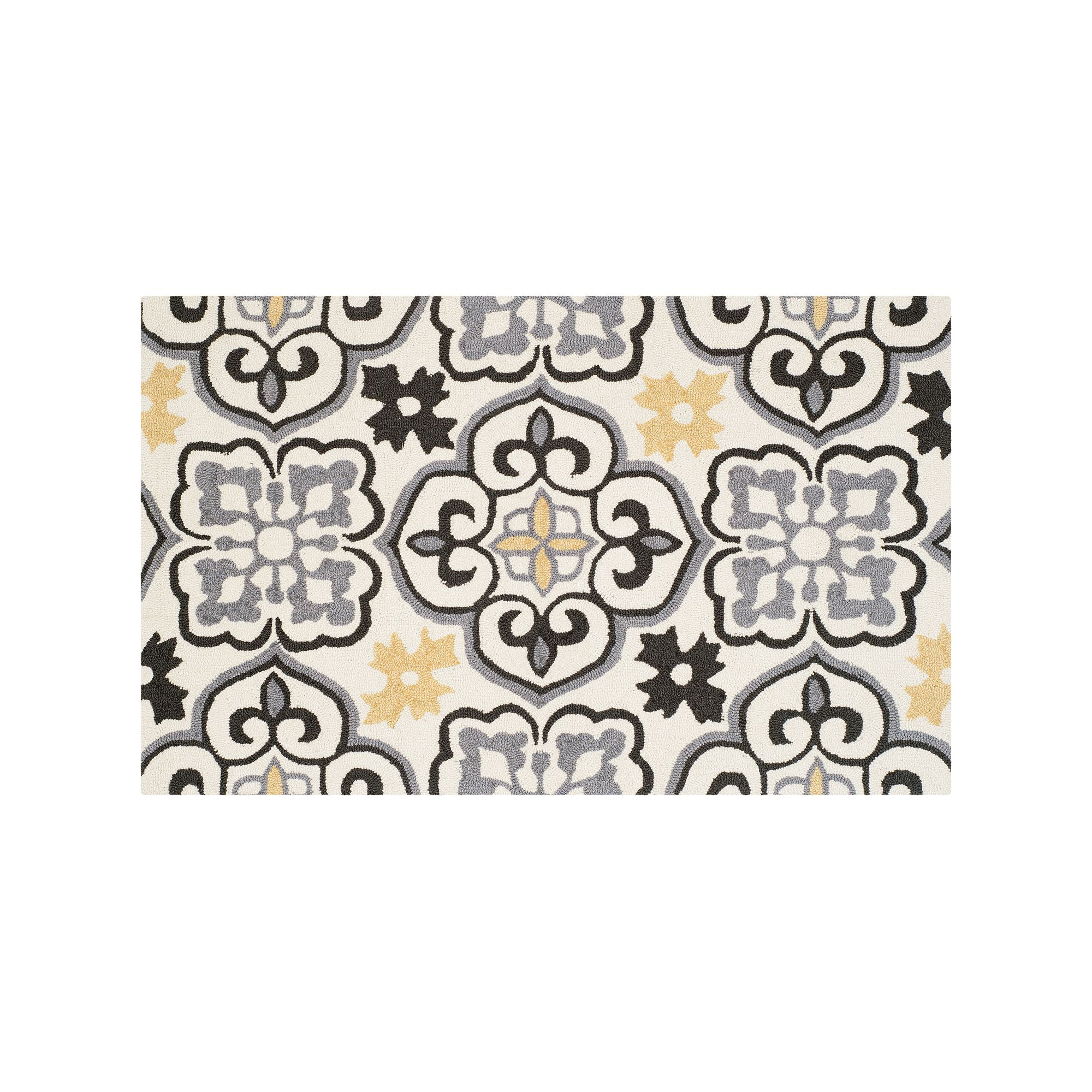 Safavieh Four Seasons Royal Medallion Indoor Outdoor Rug, Gray Ivory