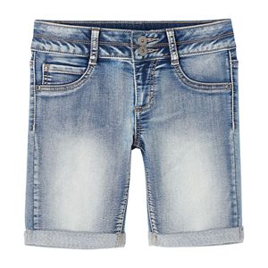 Girls Plus Size Mudd® Faded Denim Bermuda Shorts