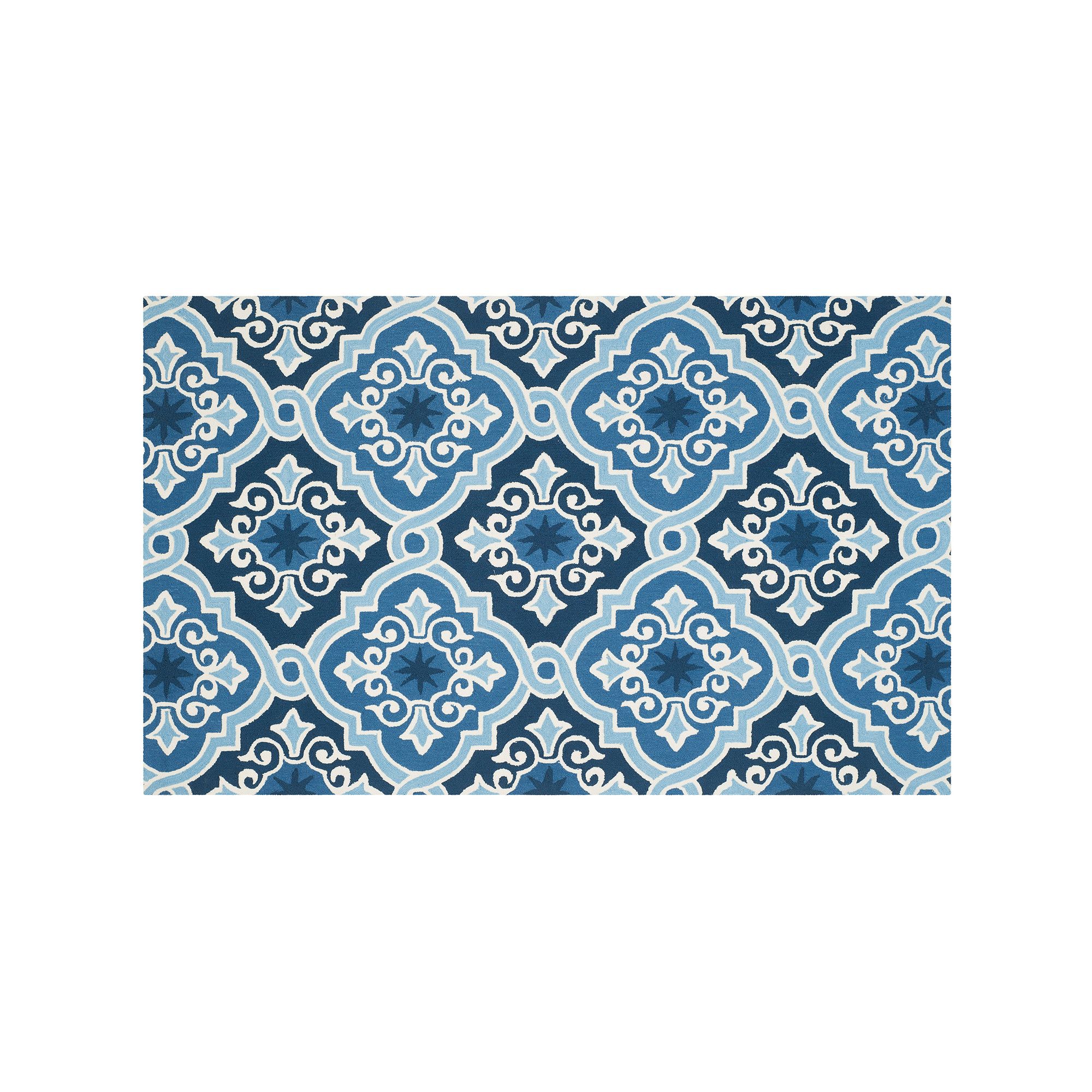 Safavieh Four Seasons Regal Medallion Indoor Outdoor Rug, Navy Blue