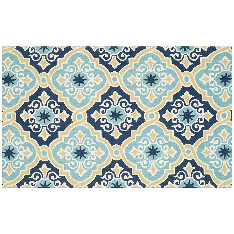 Safavieh Four Seasons Regal Medallion Indoor Outdoor Rug, Multicolor, 5X8 Ft