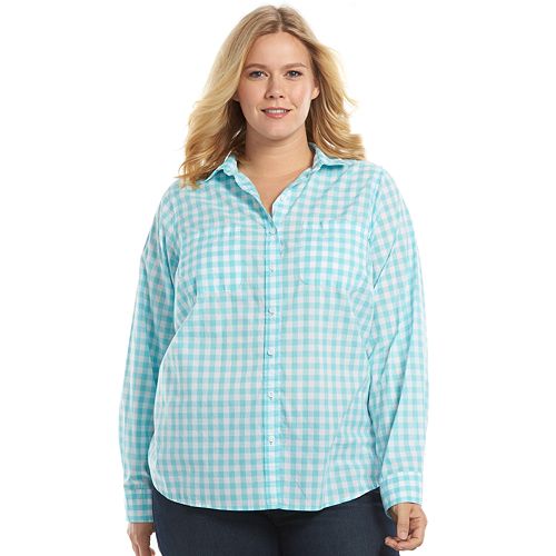 Plus Size SONOMA Goods for Life® Essential Woven Shirt