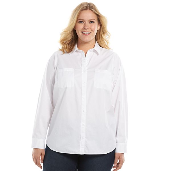 Plus Size Sonoma Goods For Life® Essential Woven Shirt