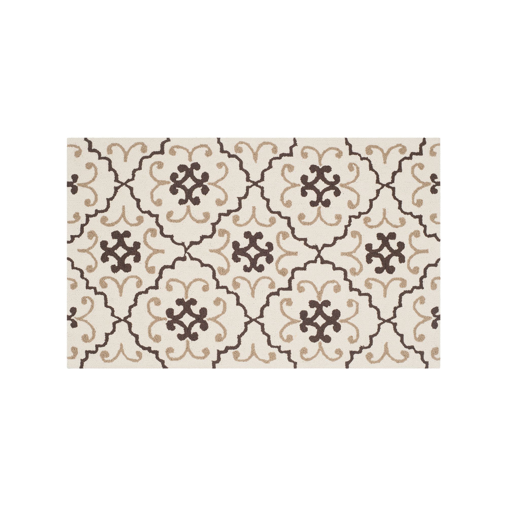 Safavieh Four Seasons Moroccan Medallion Indoor Outdoor Rug, Ivory Gray