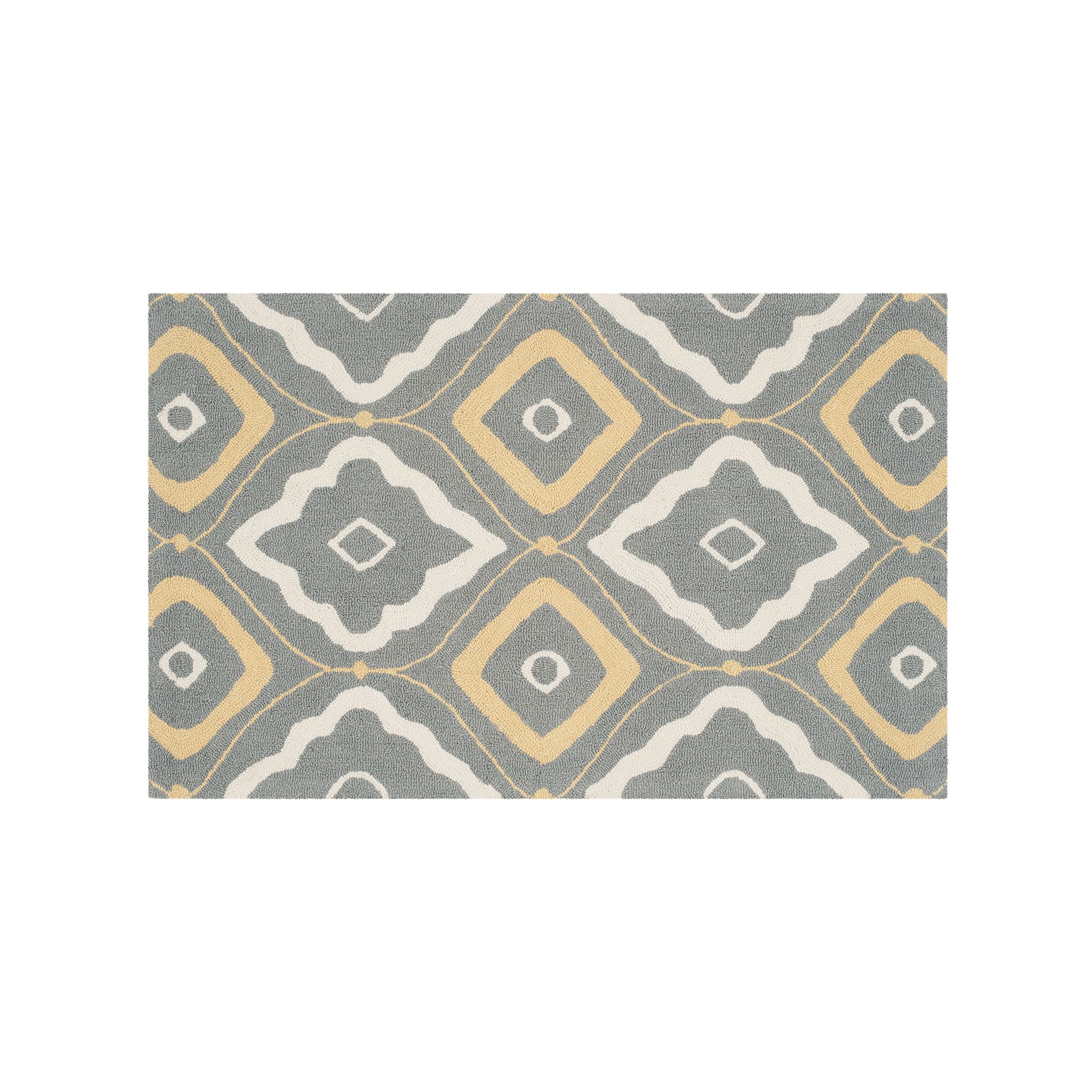 Safavieh Four Seasons Trenton Geometric Indoor Outdoor Rug, Gray Ivory