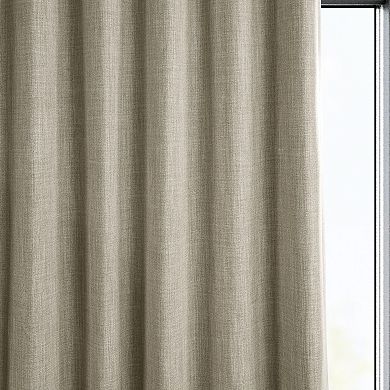 EFF 1-Panel Solid Faux-Linen Window Curtain