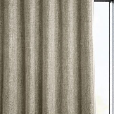 EFF 1-Panel Solid Faux-Linen Window Curtain
