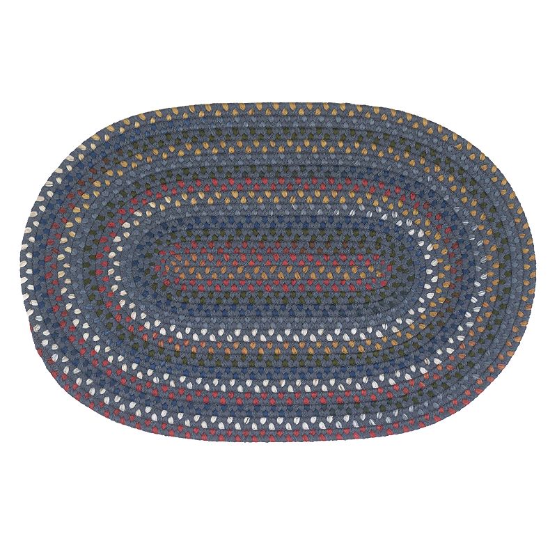 Colonial Mills Barrington Reversible Variegated Rug, Blue, 5X7FT OVAL