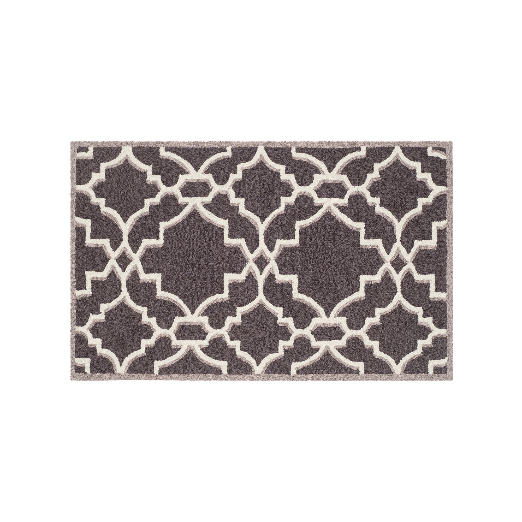 Safavieh Four Seasons Sarasota Trellis Indoor Outdoor Rug, Dark Gray Ivory