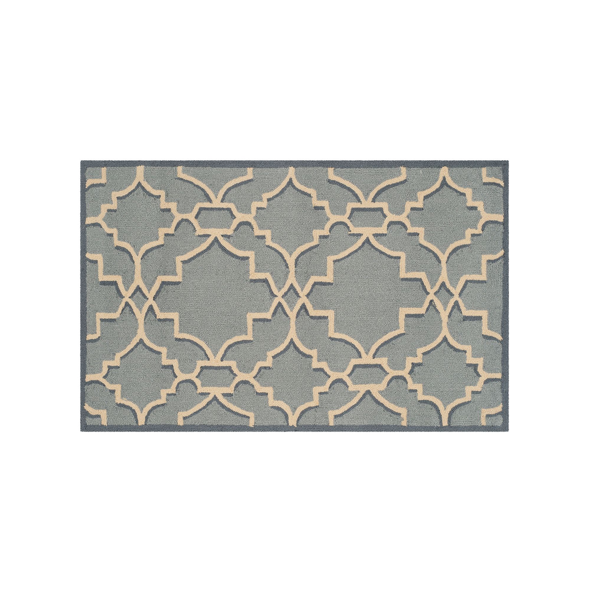 Safavieh Four Seasons Sarasota Trellis Indoor Outdoor Rug, Light Blue Ivory
