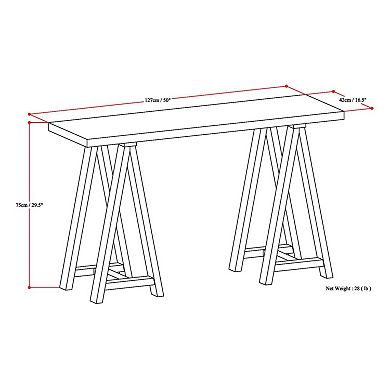 Simpli Home Sawhorse Console Table