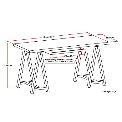 Simpli Home Sawhorse Desk