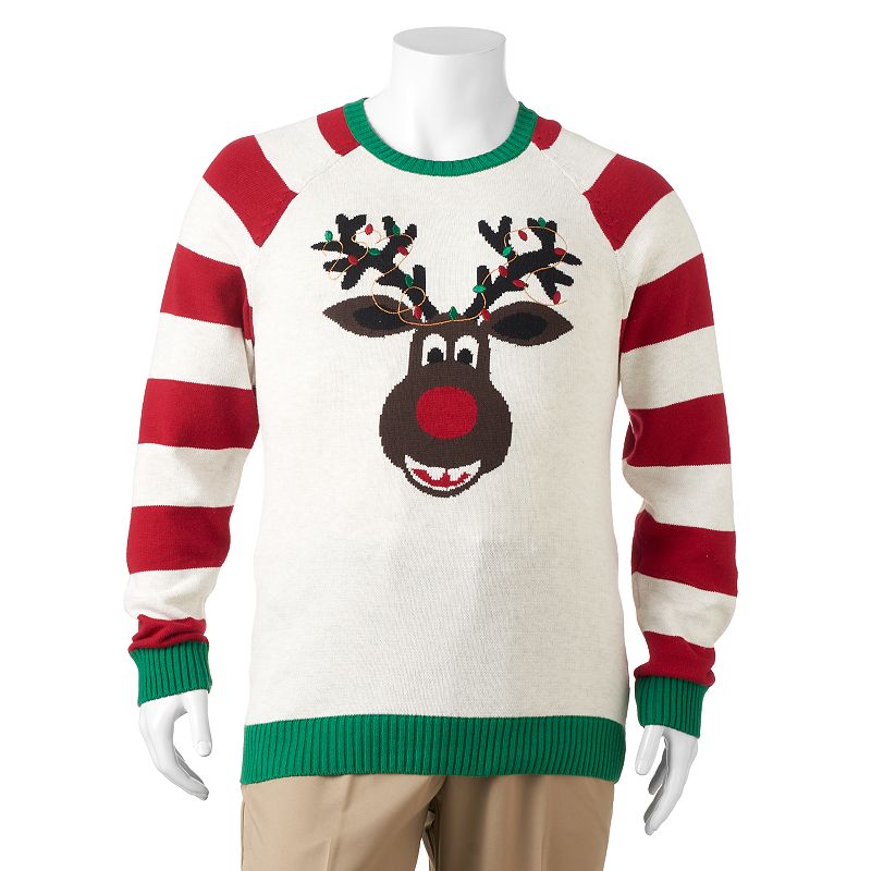 Big & Tall Reindeer Ugly Christmas Sweater