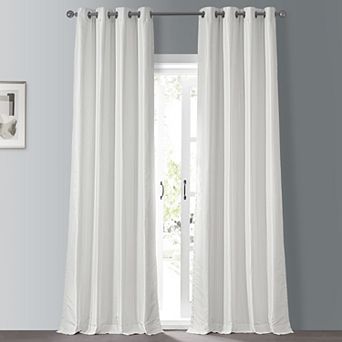 EFF 1-Panel Grommet Blackout Vintage Textured Faux Silk Duponi Window Curtain
