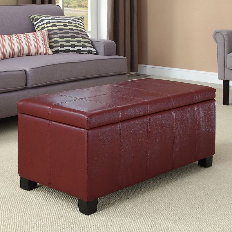 Simpli Home Dover Storage Ottoman Bench