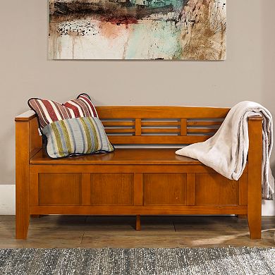 Simpli Home Adams Entryway Storage Bench