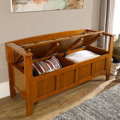 Simpli Home Adams Entryway Storage Bench