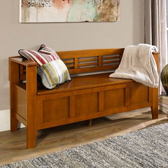 Simpli Home Adams Entryway Storage Bench