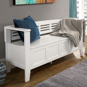 Simpli Home Adams Entryway Storage Bench