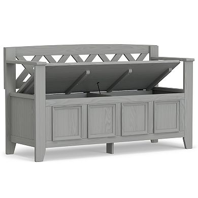 Simpli Home Amherst Entryway Storage Bench