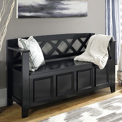 Simpli home amherst entryway storage bench hotsell
