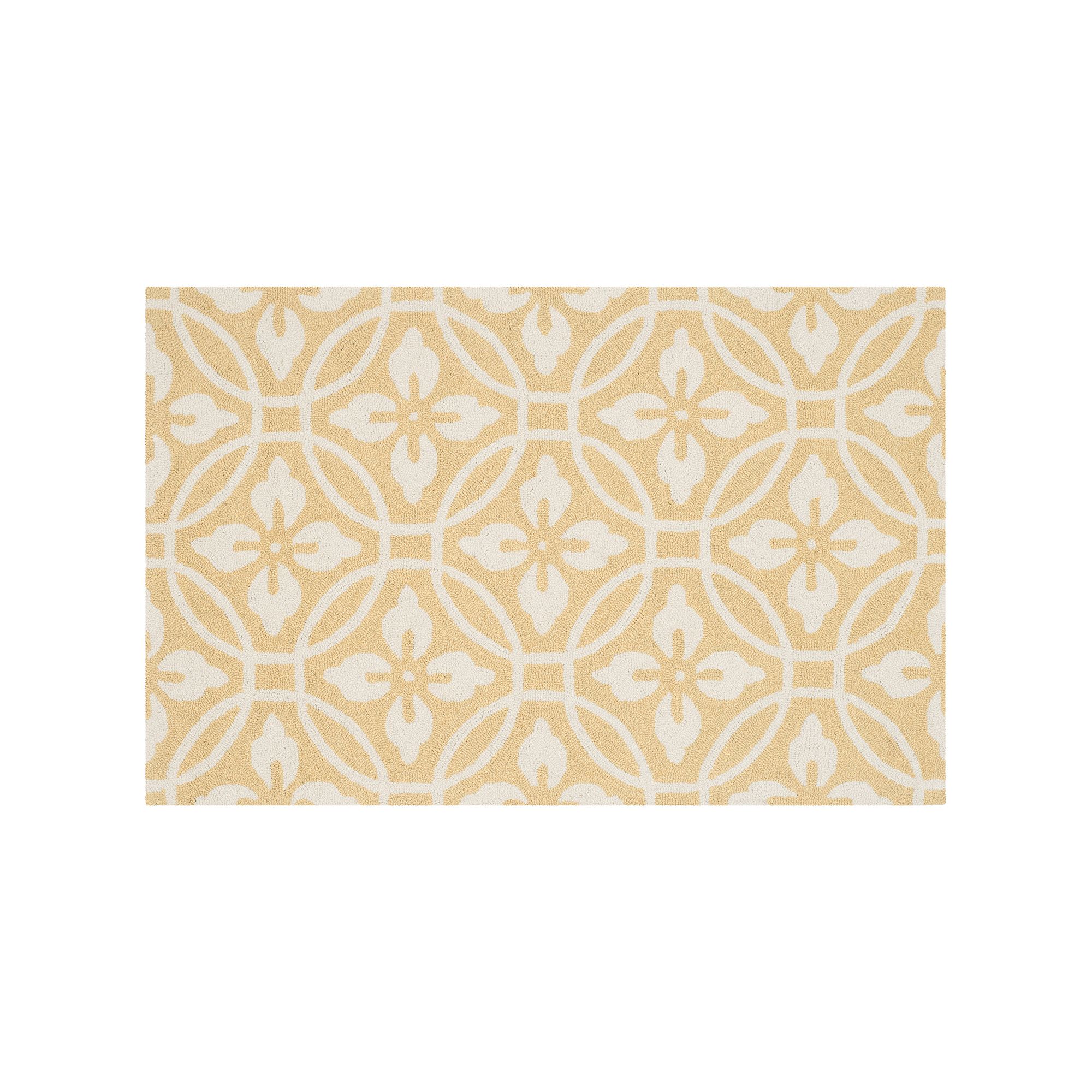 Safavieh Four Seasons Circles Geometric Indoor Outdoor Rug, Gold Ivory