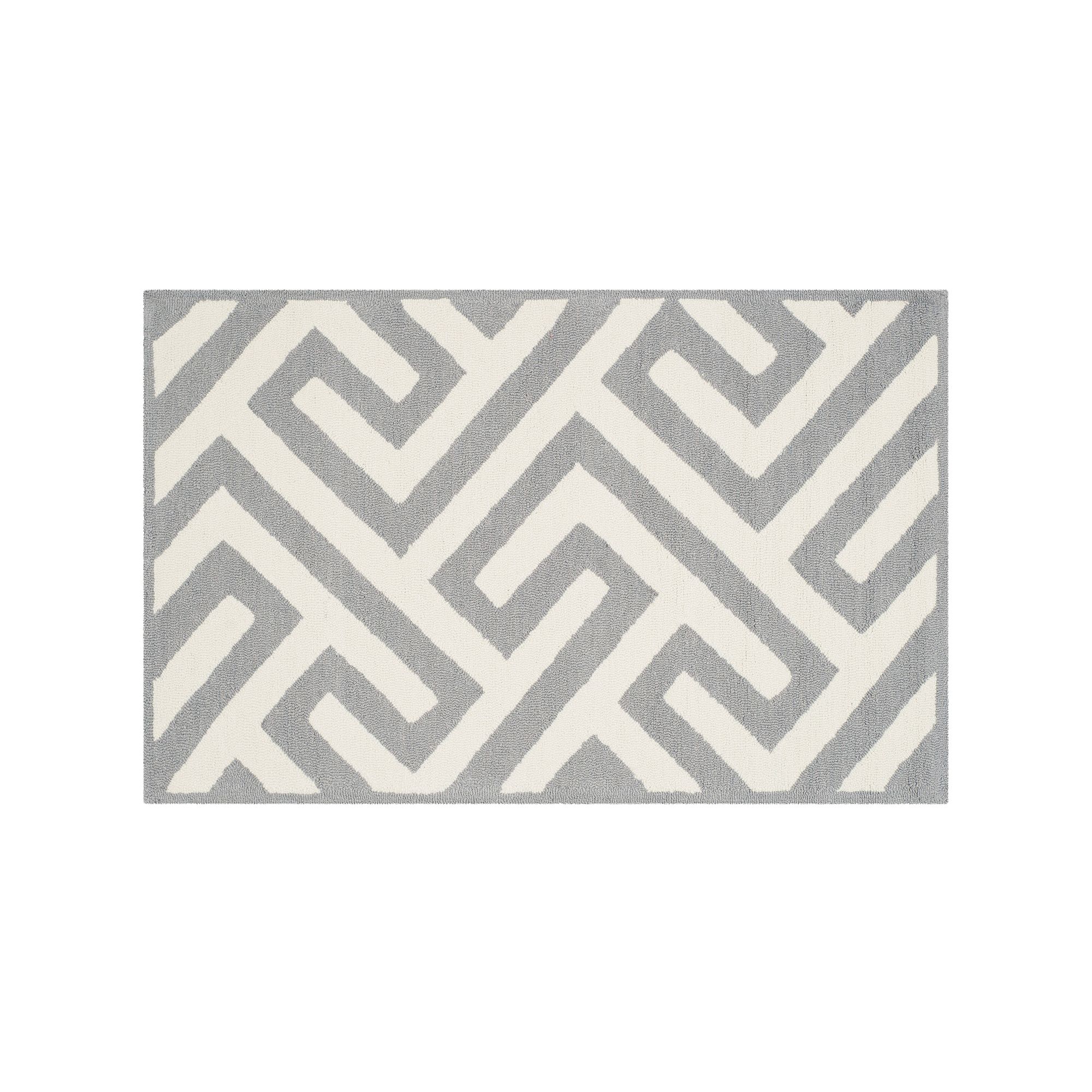 Safavieh Four Seasons Madeira Geometric Indoor Outdoor Rug, Ivory Gray