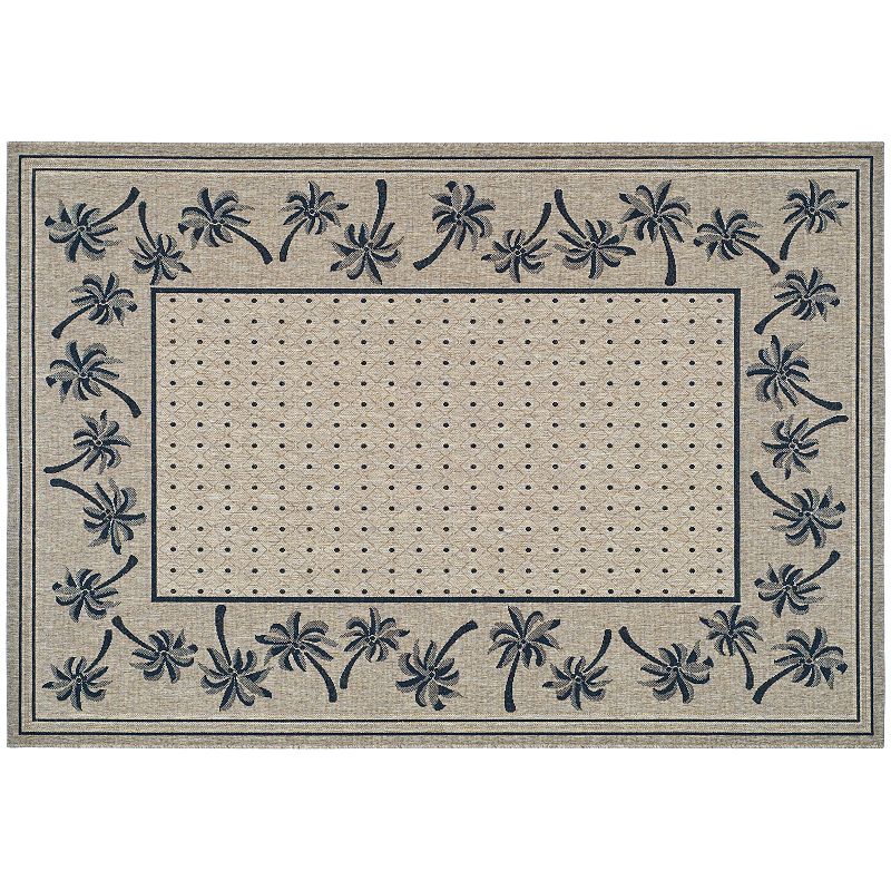 Safavieh Courtyard Palm Trees Indoor Outdoor Rug, Brown, 8X11 Ft